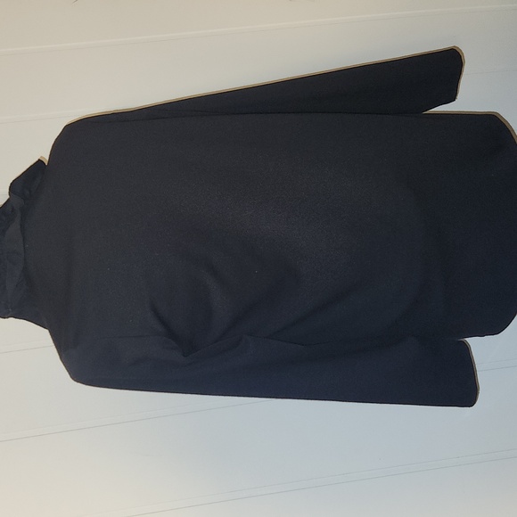 Y2K black jersey knit ruffle Victorian whimsigoth long cardigan sweater - Picture 6 of 10